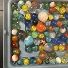 Antique Vintage Marbles Huge Lot 150  Glass Clay Stone Marble Swirl Speckle Etc 