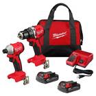 Milwaukee M18 18-volt Lithium-ion Brushless Cordless Compact Drill impact Combo