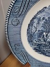 Vintage Currier   Ives usa  10 1 8 Dia  Old Mill Blue Scene Dinner Plate  Read 