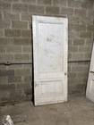   Ornate Antique Oak Door Glass Top   38 25 X 93 5   Architectural Salvage  