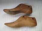 Antique Primitive Cobblers Wooden Shoe Pair Small Mold Form   3