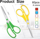 96 Pcs Scissors Bulk 8  School Fabric Scissors Comfortable Grip Handle For Offic