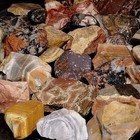 2lb Colorful Rough Rocks For Tumbling Agates  Jaspers  Quartz iron Slag Glass   