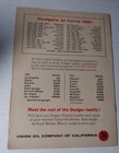 1961 Ron Fairly Union76 Meet The Dodger Family Booklet 
