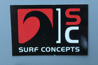 Sc Surf Concepts Surfboards Red Black Wave Original V71a Vintage Surfing Sticker