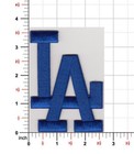 Los Angeles Dodgers L a  Letters Blue Jersey Patch Iron On