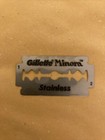 5  Double Edge Razor Blades  Gillette Minora Stainless Steel Blade