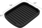 Zappoware Silicone Sponge Holder - 2-pack Black Tray For Kitchen Sink   Bathroom