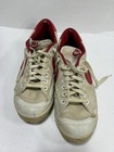 Vintage Nike All Court 1980 White Canvas And Red Leather  Mens Us Size 9 5