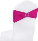 50pcs Fuchsia Spandex Chair Sashes With Buckle Slider For Wedding  Party Deco   