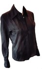 Tom Ford Gucci Black Semi Sheer Stripe Blouse With Cufflinks   Sz 38 Unworn 