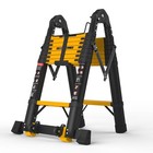 Telescoping Ladder  16 5 Ft  A Frame  Aluminum 16 5 Ft-a Frame Yellow