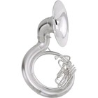 King 2350 Series Brass Bbb Sousaphone 2350wsb Satin Silver With Case