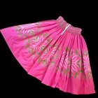 Rare Mamo Howell Fabric Hawaiian Pau Pa u Hula Skirt Hawaii 26-40    Adjust