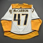 2020-21 Michael Mccarron Nashville Predators Game Used Worn Nhl Hockey Jersey