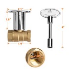 Skyflame 3 4 Inch Straight Gas Key Valve Kit For Inch  Polished Chrome