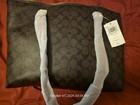 Coach 79609 Gallery Tote Signature Canvas Brown  Red Nwt