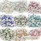 200 Czech Crystal Rhinestone Silver Rondelle Spacer Beads 4mm 5mm 6mm 8mm 10mm