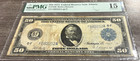 1914  50 Federal Reserve Note Frn Atlanta Ga  Pmg F15 Fine   Minor Tear pinhole