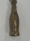 Vintage Coca-cola Coke Miniature Gold Tone Metal Bottle Pendant- Keychain-charm 