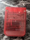 Sony Playstation 1 Official Ps1 Memory Card Scph-1020 - Clear Red - Tested 