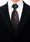 New Black Knights Templar Kt Masonic Tie Super Quality Masons Regalia Necktie