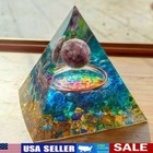 6x6x6cm Orgonite Pyramid Ball Chakra Energy Quartz Crystal Healing Reiki Large