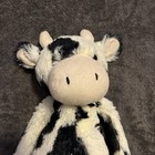 Jellycat Bashful Calf Plush Black   White Spots Cow Stuffed Animal 12       