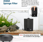 Aqqa Aquarium Sponge Filter Submersible Fish Tank Filter Ultra Quiet Aeration Bi