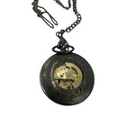 Vintage Skeleton Automatic Mechanical Pocket Watch Roman Numerals Dial Steampunk