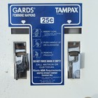 Tampax Gards 25   Coin-operated Feminine Napkins   Tampons Wall Dispenser