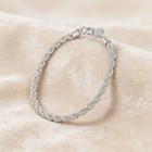 2pcs Sterling Silver Rope Chain Set - Necklace   Bracelet Unisex Birthday Gift