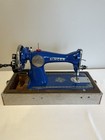 1936 Vtg Singer 15-89 Sewing Machine     Hand Crank     Stunning Blue Custom Finish 
