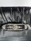 Judith Leiber Karung Snakeskin Clutch Handbag Crystal Day Evening Vintage