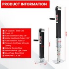 8000 Lbs Weld-on Square Jack W sidewind   Drop Leg For Lifting Rv Trailer Camper