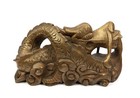 Vintage Chinese Wood Carved Dragon Figure Carving Statue