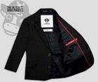 Black N Bianco Boys Blazer Tuxedo Jacket Black Lined Wedding Formal Size 18