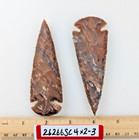 2 Piece Collection 4  Spearheads - Arrowheads - Hand Knapped Agate jasper
