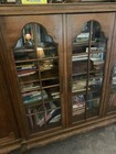 Antique Oak 5 Door Glass Front Bookcase