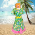 Vtg 1960s Muumuu Flower Power Hawaiian House Dress Hippie Mod Rockabilly W  Belt