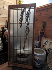 Japanese Old Sliding Glass Door Willow   Frog  Wood Carving Antique   Vintage