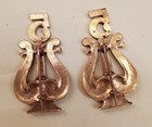 1903-05 Pair Of 5th Reg Regimental Band Collar Dress Insignia  Gilt 2 Pin-back 