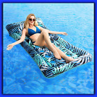 Swimming Pool Floating Raft Inflatable Floats Lounge Water Bed Foldable Tube