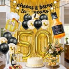50th Birthday Decorations  Cheers To 50 Years Party Decorations For Men Women   