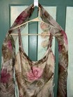 Silk Evening Gown Floral Print Halter Dress W beaded Embellishment By Victoria 4