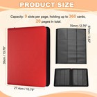 Card Binder 9 Pocket 360 Cards Zip Trading Card Binder For Tcg Mesh Red