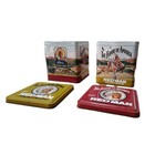 Set Of 2 -vintage Red Man Chewing Tobacco Tin Advertising Indian Canister Used 
