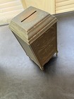 Antique vintage    save For Your Brunswick    Phonograph Brass Still Coin Bank  5    