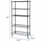  5-tier Shelving Storage Rolling Carts Unit Wheel Casters Storage Rack