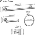 10 Piece Bathroom Hardware Accessories Set With 16  Towel Bar - Brushed Nickel